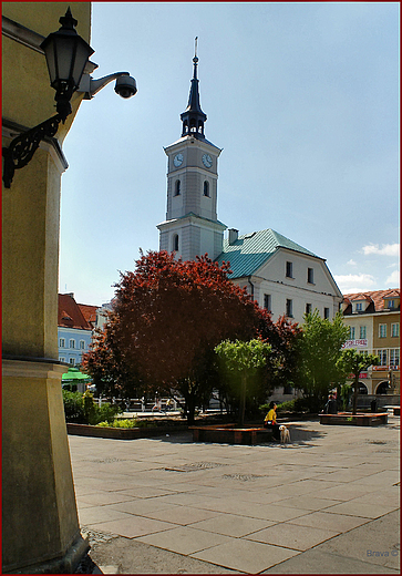 Widok na ratusz w  Gliwicach