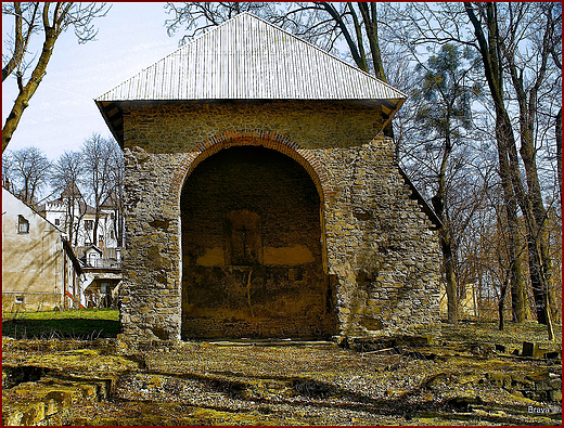 Zamek w Grodcu koo Cieszyna - pozostao kaplicy zamkowej