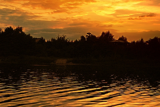 Zygmuntowo - jezioro Wilczyn - zachd soca