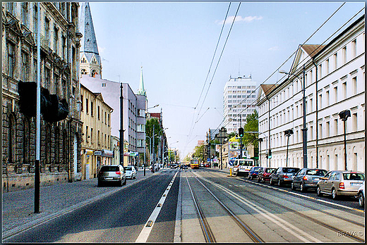 Fragment ulicy Piotrkowskiej w  Łodzi