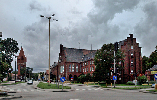 Malbork. Urzd Miasta-budynek w stylu neogotyckim.