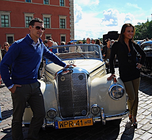 Anna Mucha i Mateusz Damicki na Paradzie mercedesw. Warszawa