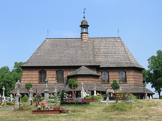 Czarnowąsy.Drewniany kościół odpustowy z 2007r.