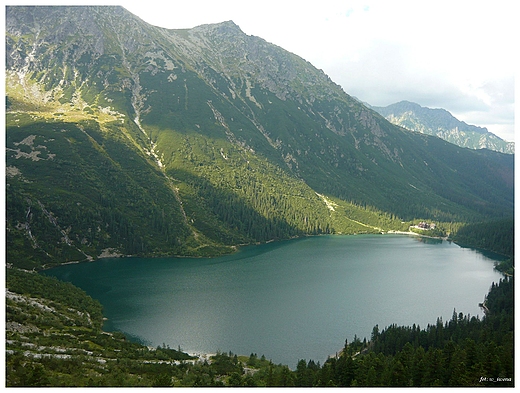 Morskie Oko- widok z Czarnego Stawu.