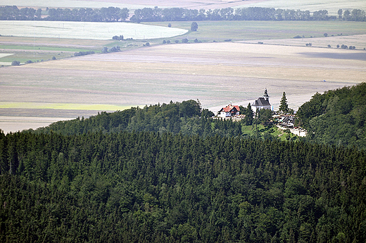 Sanktuarium Marii nienej na Iglicznej. Widok z Czarnej Gry