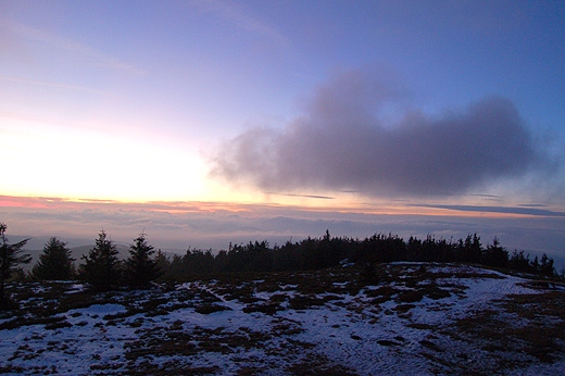 Wielka Racza - zapadajcy zmrok. Beskid ywiecki