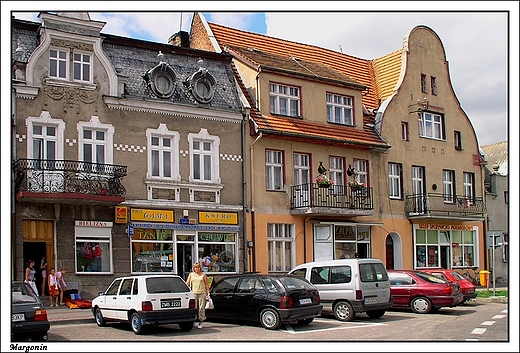 Margonin - rynek z zabudow z XVIII i XIX wieku