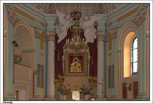 Zotniki - kaplica p.w. Najwitszej Marii Panny, wntrze z obrazem MB Zotnickiej