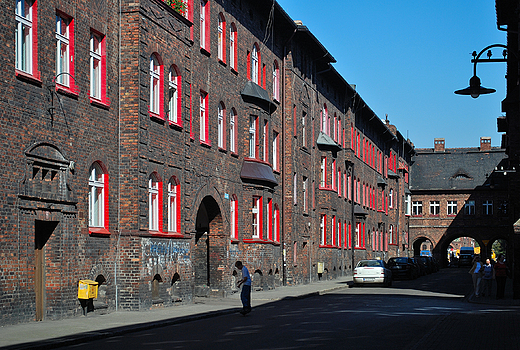 Nikiszowiec. Fragment zabytkowego osiedla grniczego z I po. XXw.