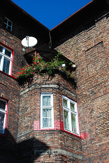 Nikiszowiec. Fragment familoka od strony podwrza.