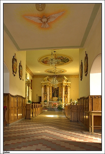 Galew - barokowe wntrze kocioa parafialnego p.w. Przemienienia Paskiego i witego Walentego
