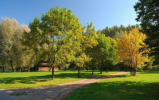 Grnolski Park Etnograficzny. Fragment centralnej czci skansenu.