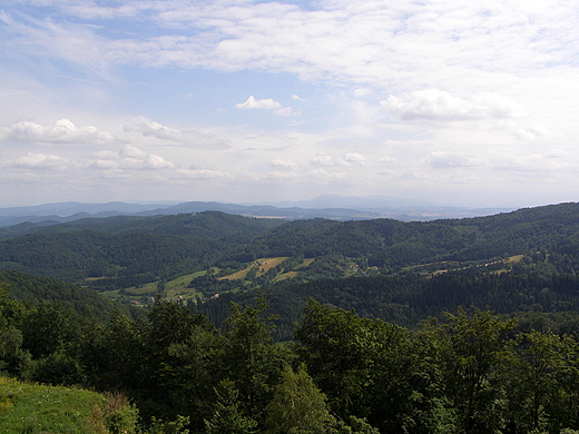 Panorama Gr Bardzkich z twierdzy w Srebrnej Grze.