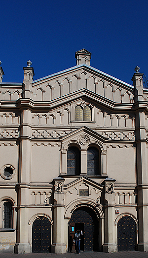 Krakowska dzielnica Kazimierz. Fasada synagogi Tempel.