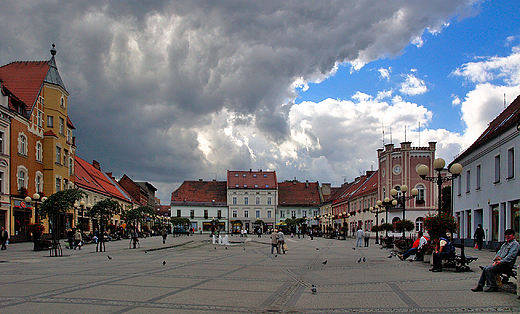 Mikołów. Panorama rynku.