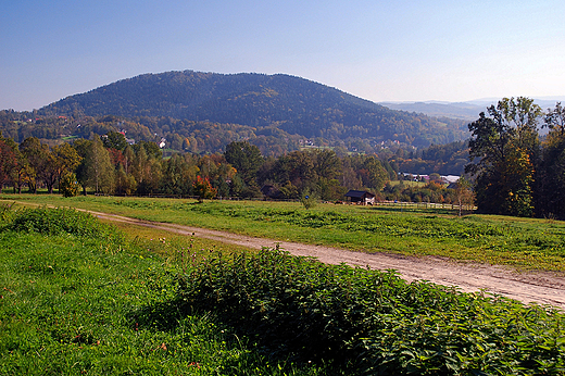 Widok na Beskid Makowski z drek Pana Jezusa.