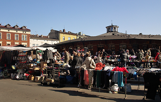 Krakw. Dawny rynek Kazimierza, obecnie targowisko na pl. Nowym.