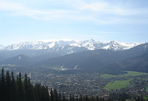 widok z Gubawki na Zakopane