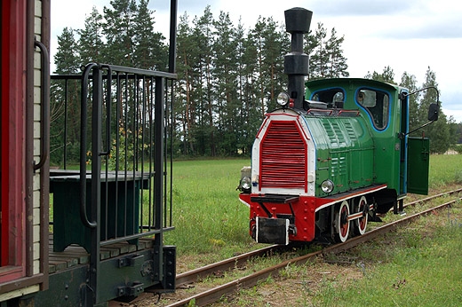 Wigierska Kolejka Wskotorowa - Krusznik to kocowa stacja kolejki, na ktrej kursujcy regularnie skad turystyczny zawraca do Pociczna. Drog powrotn parowz pokona jadc tyem. Wigierski Park Narodowy