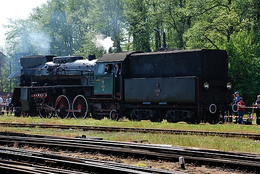 Wolsztyn - przejazd jednej  z lokomotyw