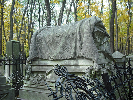 Warszawa. Cmentarz ydowski. Grobowiec Wilhelma i Ewy Landau.