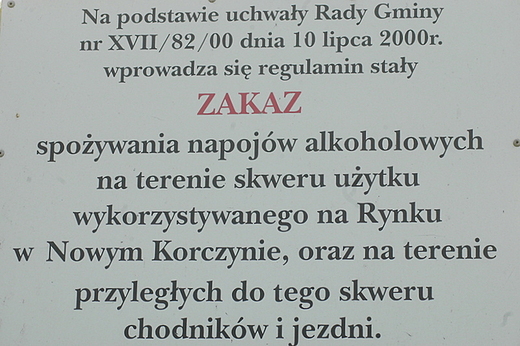 Nowy Korczyn - zakaz regulacyjny na miejskim rynku