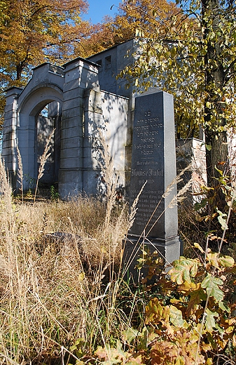 Obelisk na Nowym Cmentarzu ydowskim.