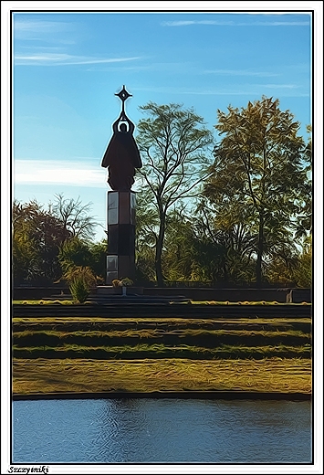 Szczytniki - pomnik Klemensa Augustyna Kordeckiego dzieo duta Leona Machowskiego