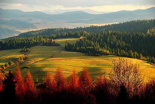 Widok z Majerza w kierunku sowackiego Spiszu