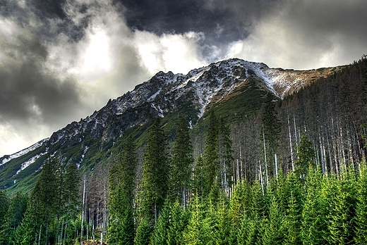 Widok na Tatry w drodze na Kasprowy Wierch