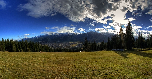 Widok na Zakopane z Gubawki