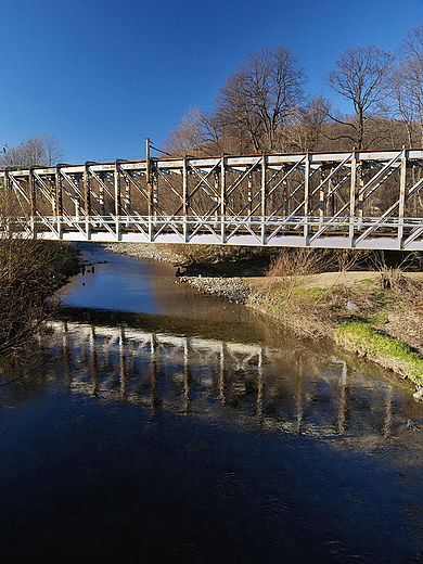 Sucha Beskidzka. Most kolejowy nad rzek Stryszawk.
