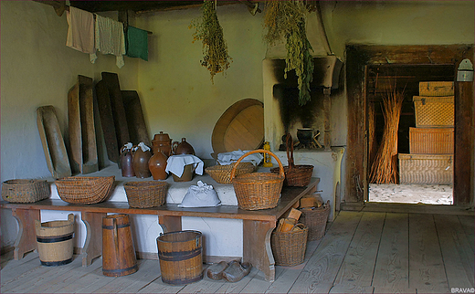 Muzeum Wsi Opolskiej - chaupa z  Budkowic - wntrza