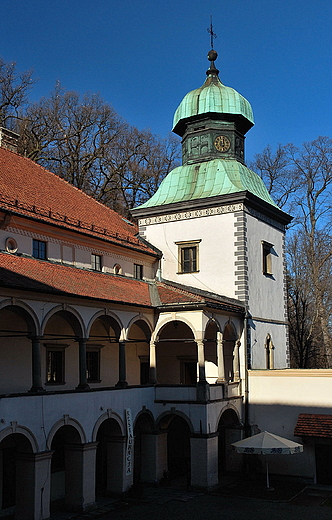 Zamek magnacki. Widok z krugankw na wie .