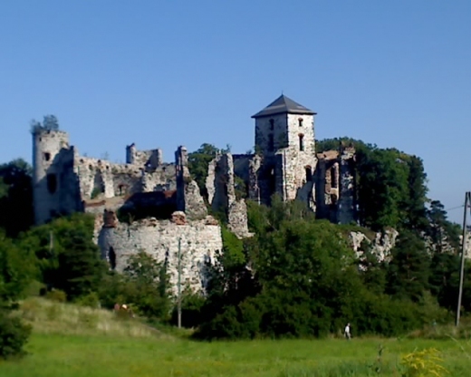Ruiny średniowiecznego zamku Tęczyn w Rudnie.