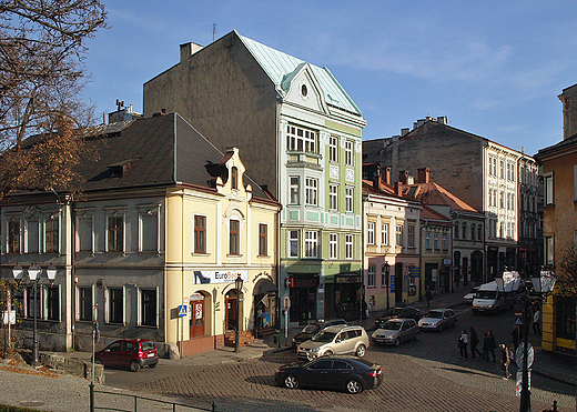 Cieszyska starwka. Ulice Zamkowa i Gboka.