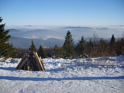 zimowe widoki z Jaworzyny