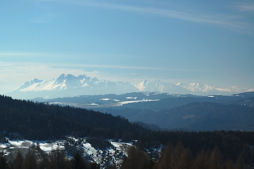 Tatry z Dugich Makw. Beskid Sdecki