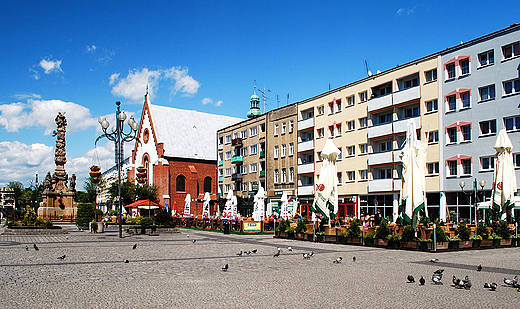 Rynek w Raciborzu.