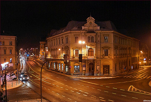 Bielsko Biaa noc - kamienica przy Zamkowej