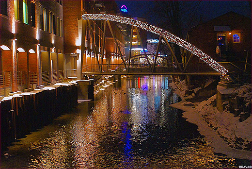 Bielsko Biaa noc - witeczna iluminacja miejska