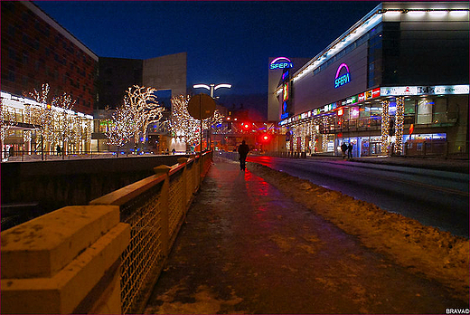 Bielsko Biaa noc - witeczna iluminacja miejska