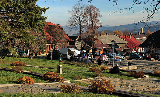 Panorama miasteczka widzianaz rynku.