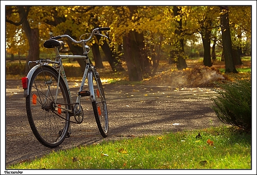 Taczanw - park krajobrazowy okalajcy paac Taczanowskich (rower ogrodnika)