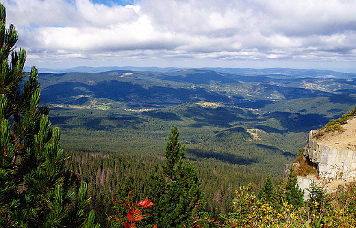 Panorama Beskidw z Sokolicy.