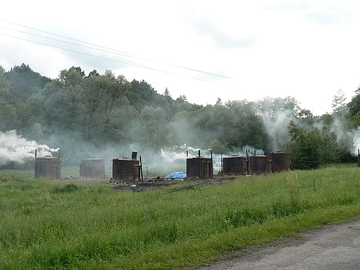 Wypalanie wgla drzewnego. Pogrze Przemyskie