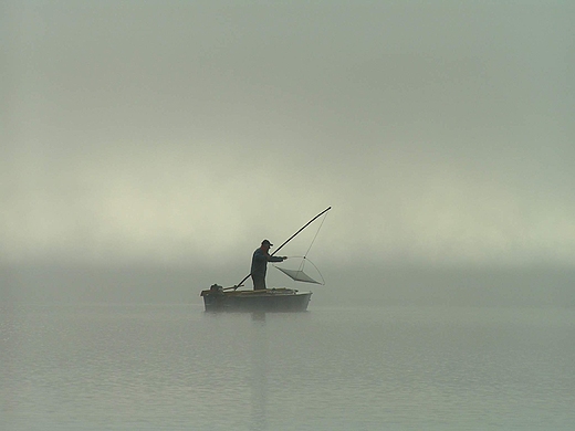 Jagodne - samotno rybaka. Mazury