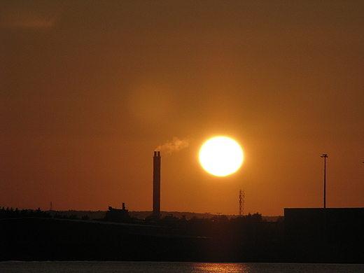 plaa na Stogach ,w tle Port Pnocny