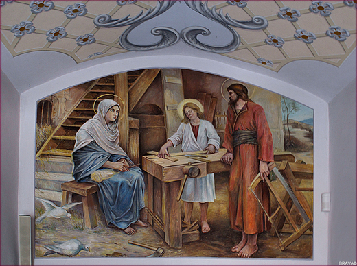 Sanktuarium Matki Boej Rychwadzkiej Pani Ziemi ywieckiej - jeden z freskw na cianach