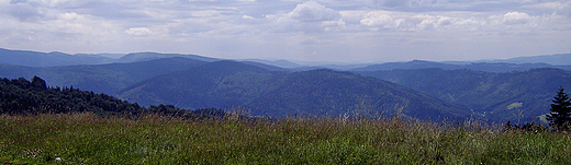 Panorama Beskidu lskiego.